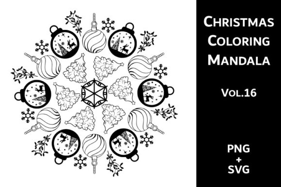 Download Christmas Coloring Mandala Vol.16 - Premium Resources